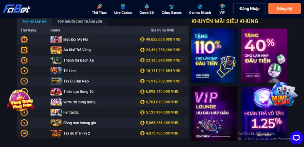 Banner khuyến mãi bắn cá vnzz66